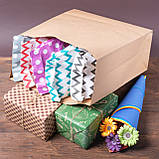 Великий паперовий пакет на винос без ручок з широким дном 320*150*380 мм бурий, фото 5