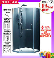 П'ятикутна душова кабіна 90x90 см Devit Comfort FEN0123 скло прозоре