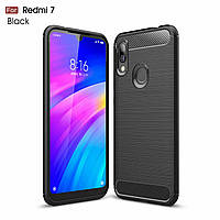 TPU чохол протиударний Slim Series для Xiaomi Redmi 7 — чорний карбон