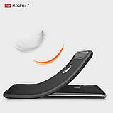 TPU чохол протиударний Slim Series для Xiaomi Redmi 7 — чорний карбон, фото 6