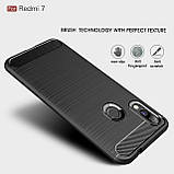 TPU чохол протиударний Slim Series для Xiaomi Redmi 7 — чорний карбон, фото 5