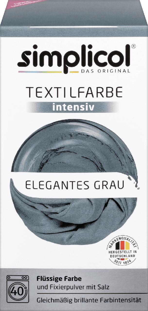 Текстильна фарба Simplicol Intensiv Elegantes Grau, 150мл+400г