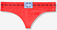 PINK LOGO THONG Оригинал из США трусики стринги красные от Пинк, размер М (98-100) VICTORIA'S SECRET