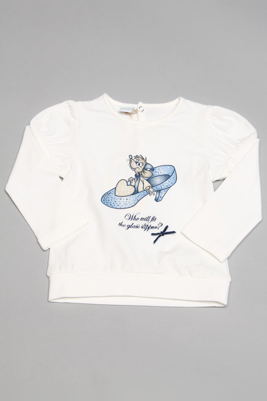 Модна дитяча футболка для дівчинки з малюнком мишки "Disney" 0-2 BRUMS Італія 123BEFL010 Бежевий