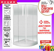 Напівкругла душова кабінка 90x90 см Eger Tisza Frizek 599-021/1 без душового піддона