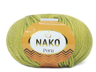 Турецька пряжа для в'язання NAKO Peru(перу) шерсть з альпака - 6824 салатовий