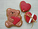 Вирубка з відбитком для пряників і імбирного печива Ведмедик із Сердечком 12 см, фото 2