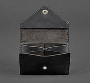 Шкіряний кард-кейс 3.0 з мандалою (чорний), фото 2