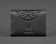 Шкіряний кард-кейс 3.0 з мандалою (чорний), фото 4