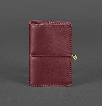 Жіночий шкіряний кард-кейс 7.0 (шкіра Krast) бордовий