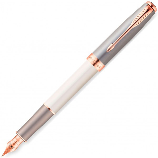 Ручка Parker чорнильна SONNET 08 Subtle Pearl & Grey PGT FP F (85 212PG)