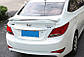 Спойлер багажника високий Hyundai Accent/Solaris 2011-2016 р.в. ABS пластик, фото 2