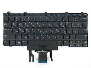 Клавіатура для ноутбука Dell E5450, E7450 RU чорна з підсвічуванням нова