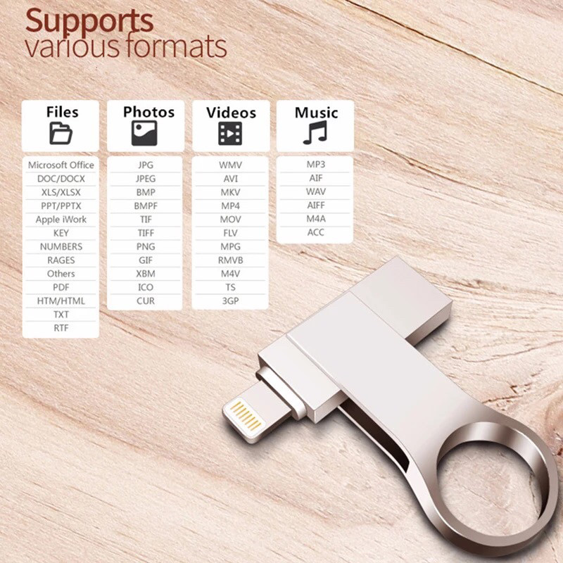 Флешка Iphone 5S/6S/7/8/Ipad 64 Gb USB Flash Drive