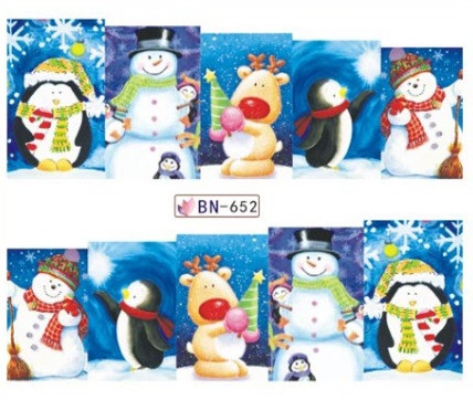 Новорічні наклейки на нігті BN-652, фото 1