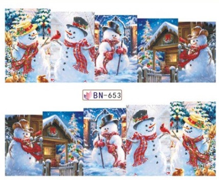 Новорічні наклейки на нігті BN-653, фото 1