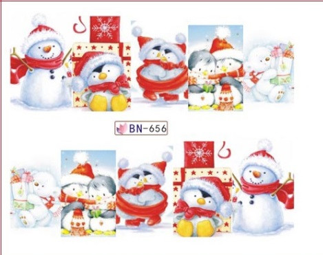 Новорічні наклейки на нігті BN-656, фото 1