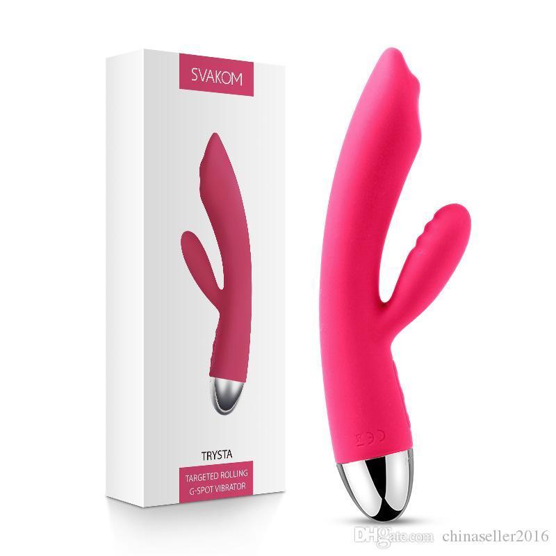 Подвійний вібратор-пульсатор Svakom Trysta Targeted Rolling G-spot Vibrator Plum Pink