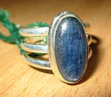 Срібне кільце з кіанітом, розмір 18, фото 9