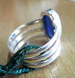 Срібне кільце з кіанітом, розмір 18, фото 10