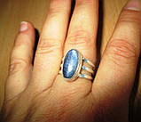 Срібне кільце з кіанітом, розмір 18, фото 3