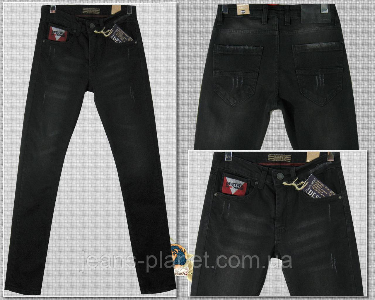 Модні чоловічі завужені джинси чорного кольору Туреччина — 2022, фото 1