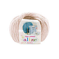 Alize BABY WOOL (Бейби Вул) №382 пудра (Смешаная пряжа, нитки для вязания)