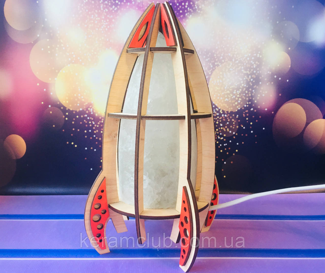 Соляна лампа Ракета 24*15 см