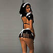 Сексуальний жіночий костюм покоївки S/M для рольових ігор еротичний Спокусливий комплект, фото 4