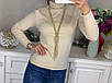 Кашеміровий жіночий светр із рельєфним візерунком, фото 7