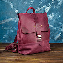Рюкзак чоловічий міської ручної роботи "Sampo" з натуральної шкіри Crazy Horse Марсала