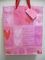 Бумажный пакет "Love" 32 * 25 * 14