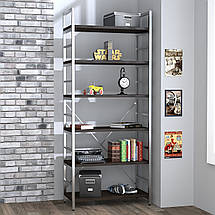 Стелаж офісний високий L-190 сріблястий TM Loft design, фото 4