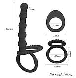 Анально-вагінальна насадка з кільцями для подвійного проникнення Balls, фото 4
