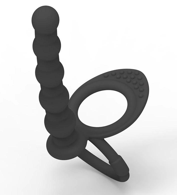 Анально-вагінальна насадка з кільцями для подвійного проникнення Balls, фото 1
