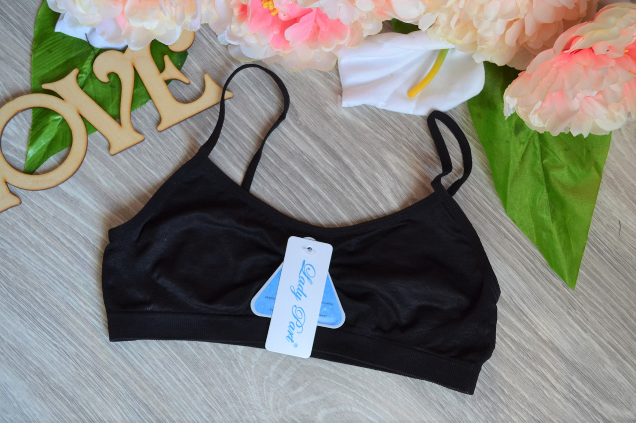 Топік підлітковий Lady Part безшовний А 60-75 см чорний (W2)