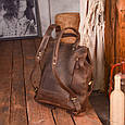 Рюкзак міської чоловічої ручної роботи "Trip" із натуральної шкіри Crazy Horse, фото 3
