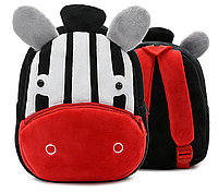Дитячий рюкзак іграшка для улюблених малюків "Зебра" плюшевий м'який якісний Код К7