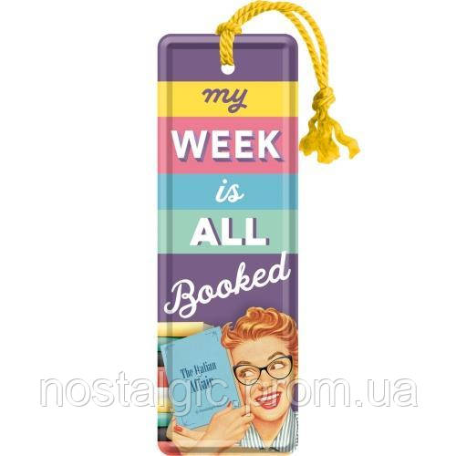 Закладка для книг My Week Is All Booked | Ностальгічне-Art 45045