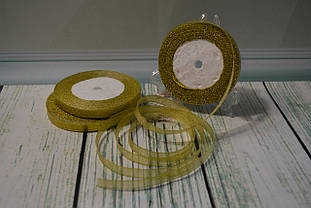 Стрічка парча, колір — золото, 10 мм (22метра)