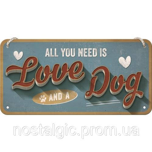 Вивіска на шнурку Ностальгічне-Art Love Dog (28020)
