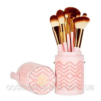 Приємна Коробочка! Пензлі для макіяжу в тубусі BH Cosmetics Pink Perfection, 10 шт., фото 1