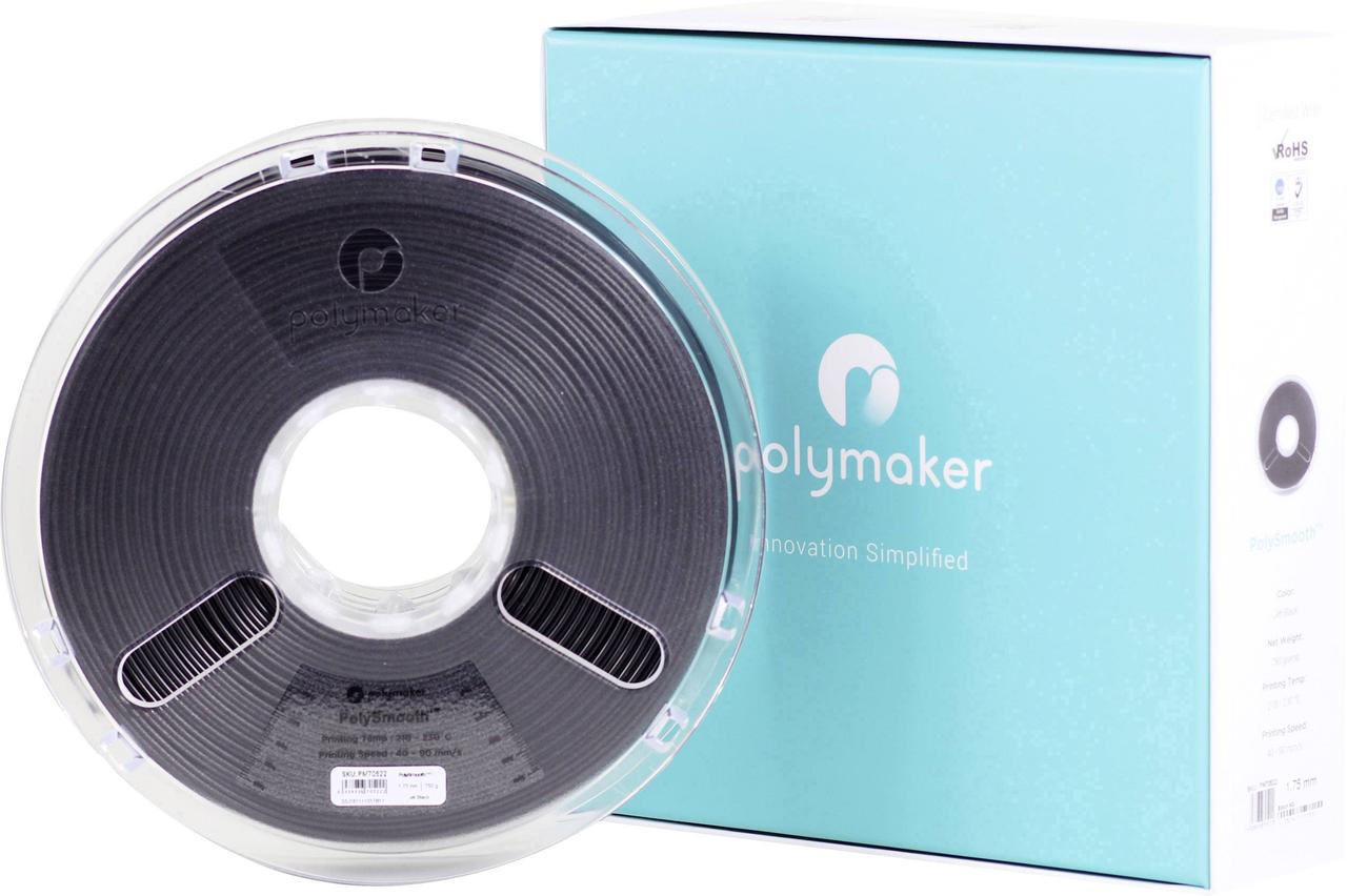 Пластик в котушці PolySmooth Polymaker,1,75 мм, 0.75 кг