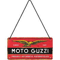 Вывеска на шнурке Moto Guzzi Logo Wood | Nostalgic-Art 28029