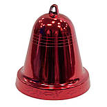 Велика ялинкова іграшка - дзвіночок, 25 см, пластик, червоний (890490), фото 2