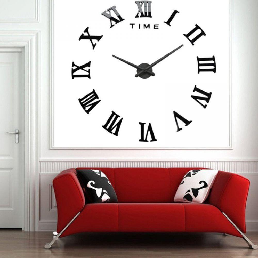 60-130 см, Настенные часы 3д, большие настенные часы, декоративные настенные часы, часи на стену Римские цифры - фото 1 - id-p1030284949