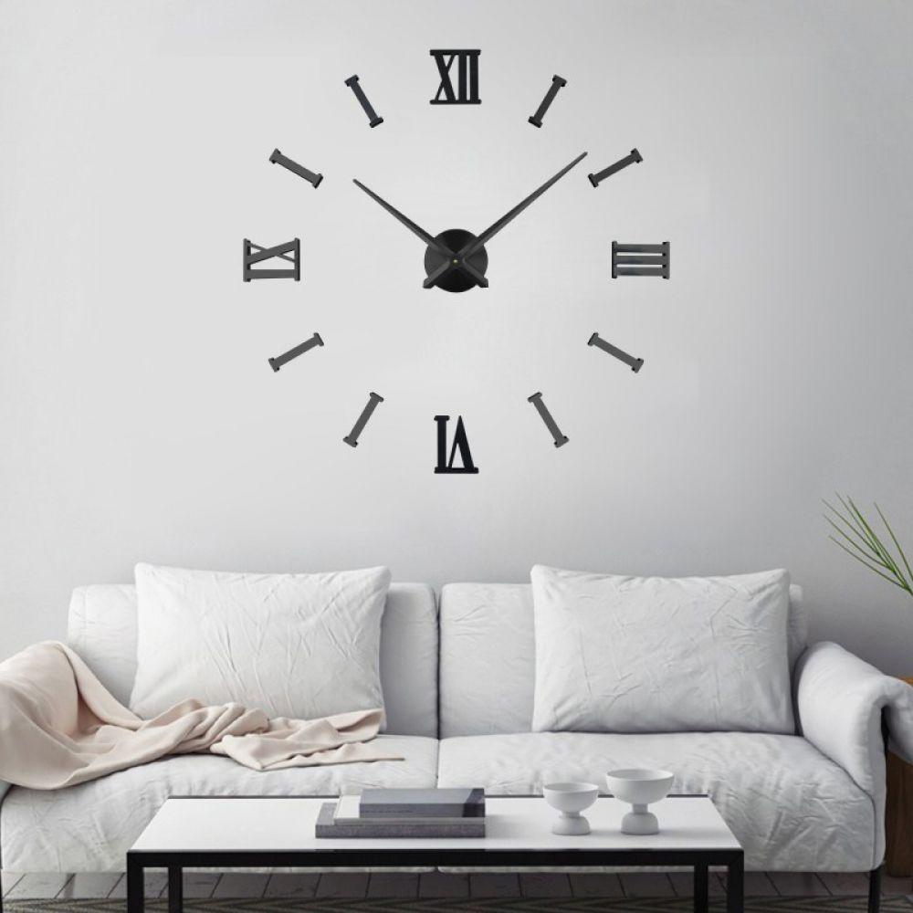 Діаметр 60-130 см, годинник настінний 3d diy clock, 3d годинники настінні великі, годинник на стіну для офісу, стильні настінні