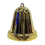 Велика ялинкова іграшка - дзвіночок, 25 см, пластик, золотистий (890506), фото 2