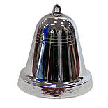 Велика ялинкова іграшка - дзвіночок, 25 см, пластик, сріблястий (890520), фото 2