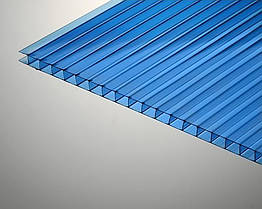 Стільниковий полікарбонат ТМ Oscar 6мм синій 2100х6000мм